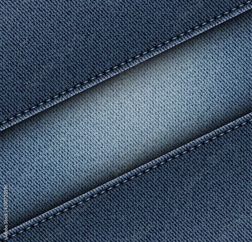 Diagonal jeans with stripe