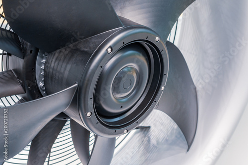 Photography Powerful industrial fan. Climatic and ventilation technology.