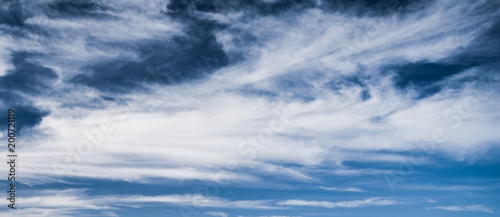 Sky and clouds summer panorama