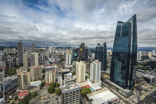 Aerial view of the modern skyline of Panama City   Panama