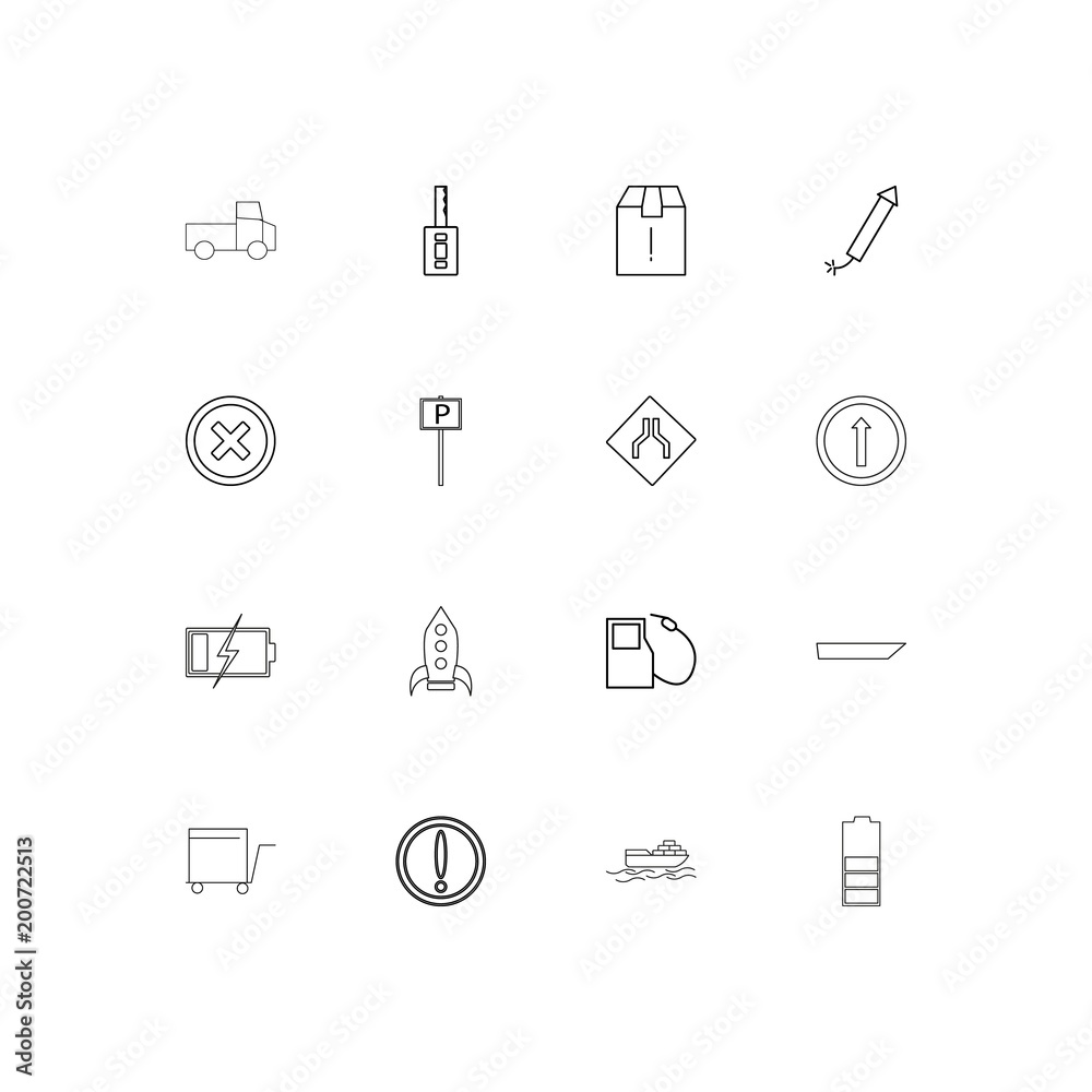 Cars And Transportation simple linear icons set. Outlined vector icons Cars And Transportation simple linear icons set. Outlined vector icons
