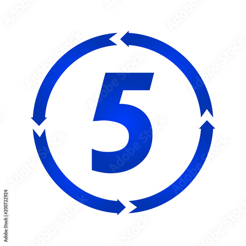 Number 5 icon vector