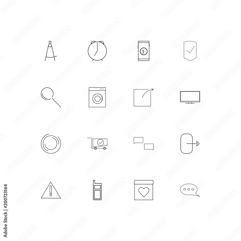 Devices simple linear icons set. Outlined vector icons Devices simple linear icons set. Outlined vector icons