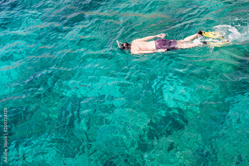 Sailing on a boat at the Red Sea Eilat