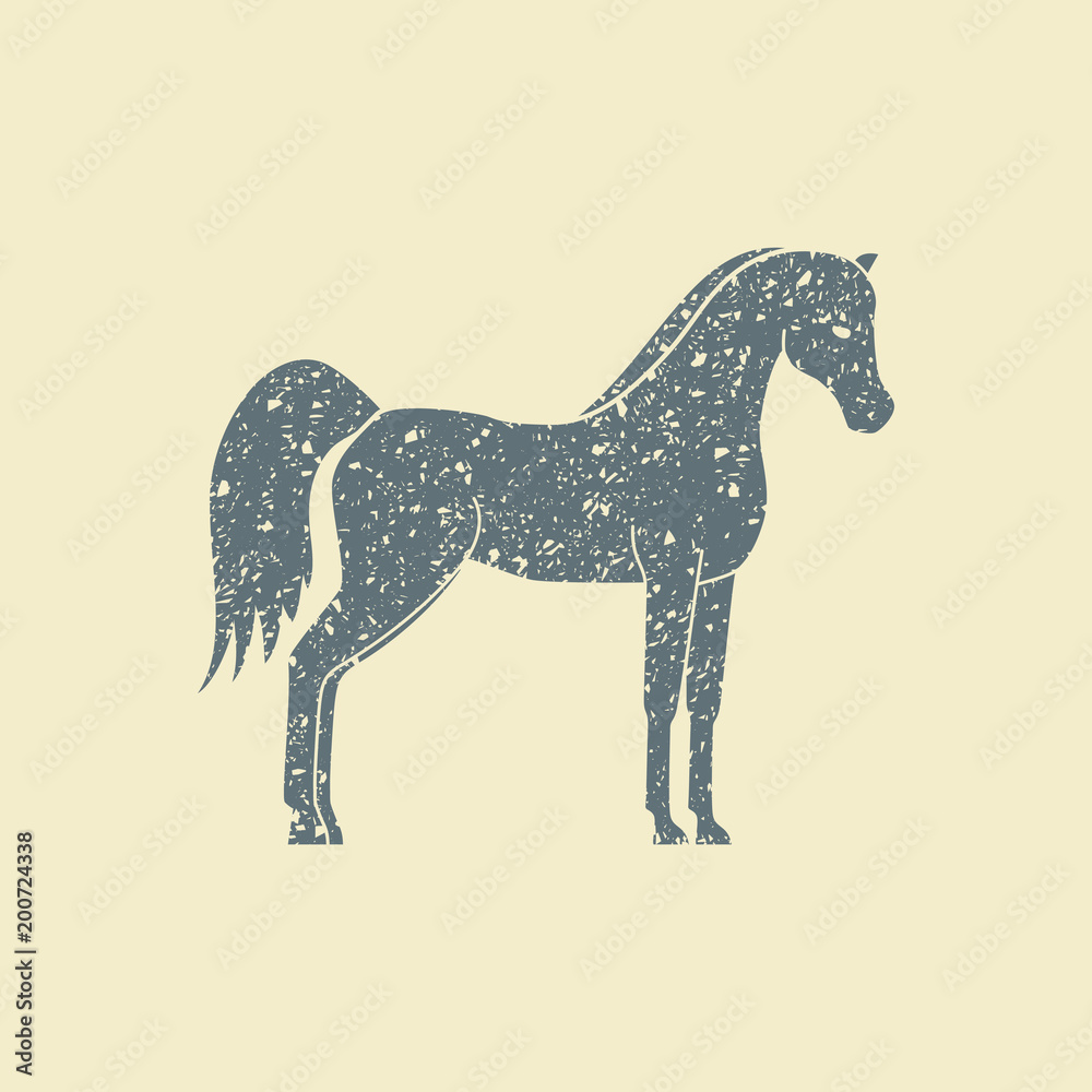 Fototapeta premium Vector silhouette of a horse
