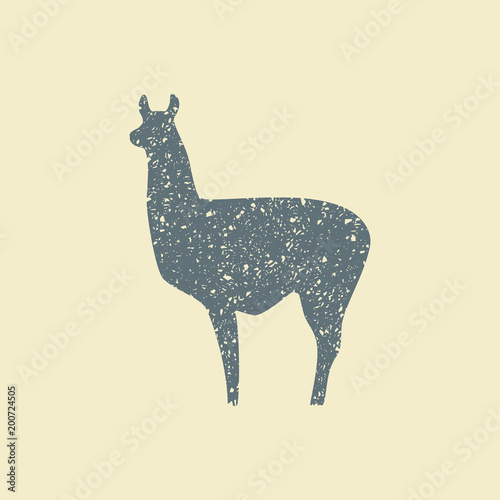 Silhouette of lama