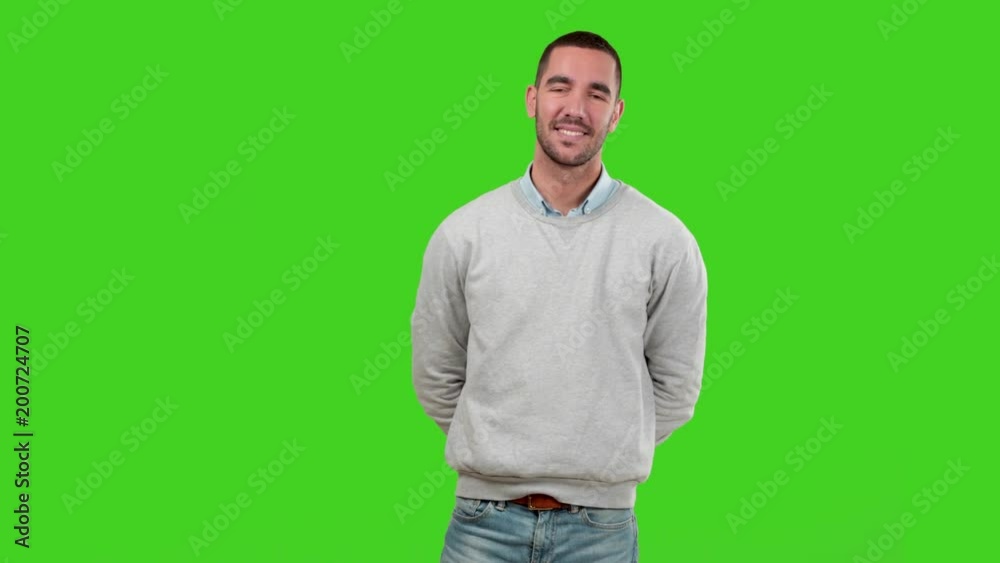 Confident guy with a gesture of satisfaction Confident guy with a gesture of satisfaction