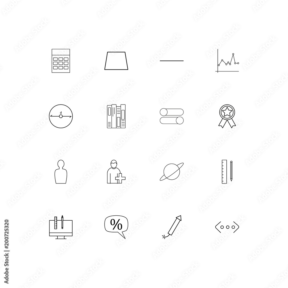 Education And Science simple linear icons set. Outlined vector icons Education And Science simple linear icons set. Outlined vector icons