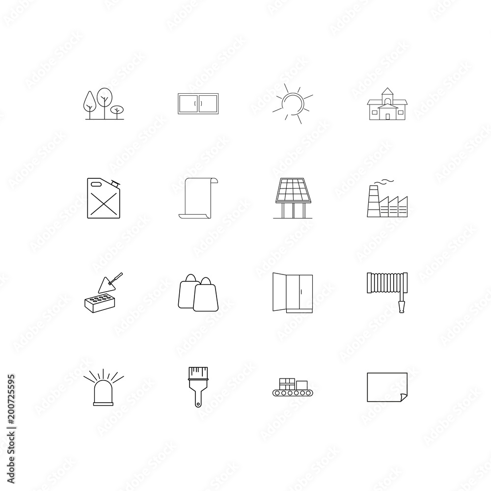 Industry simple linear icons set. Outlined vector icons Industry simple linear icons set. Outlined vector icons