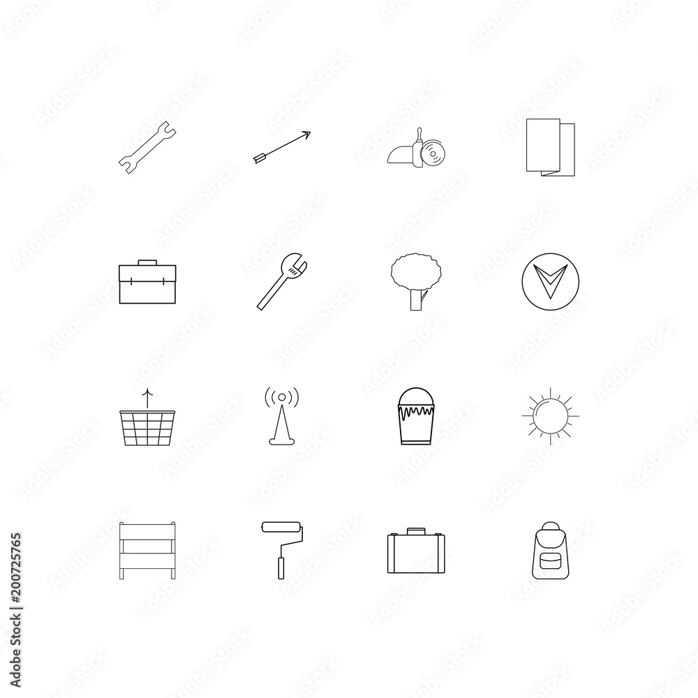 Industry simple linear icons set. Outlined vector icons Industry simple linear icons set. Outlined vector icons
