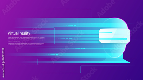 Virtual reality abstract vector concept.