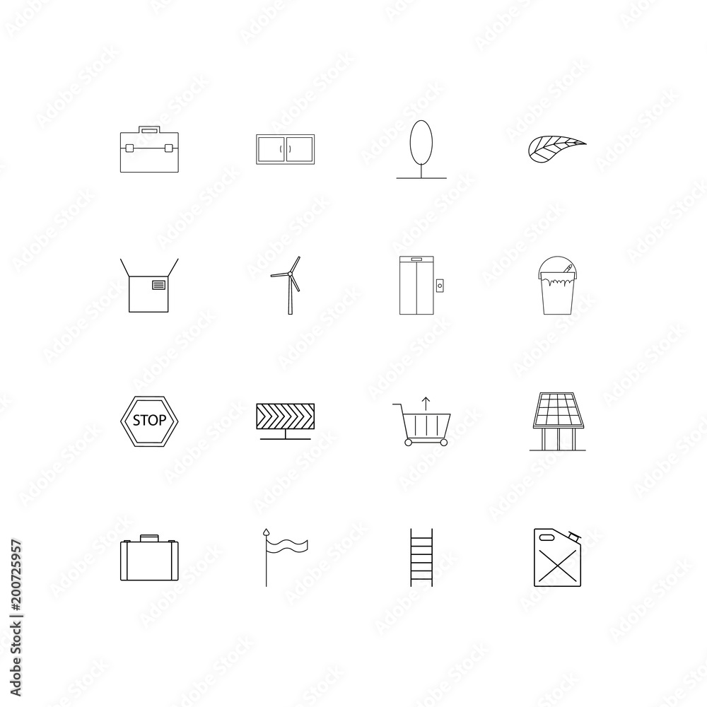 Industry simple linear icons set. Outlined vector icons Industry simple linear icons set. Outlined vector icons