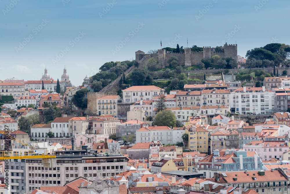 Vista panorámica de la ciudad de Lisboa, Portugal