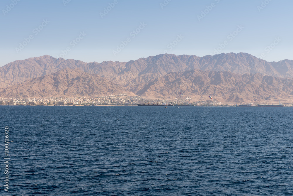 Sailing on a boat at the Red Sea Eilat