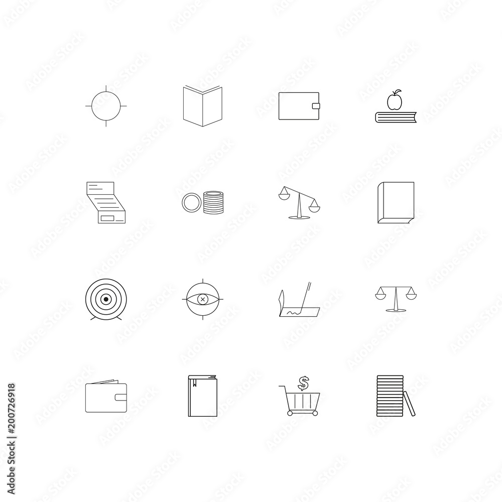 Banking, Finance And Money simple linear icons set. Outlined vector icons Banking, Finance And Money simple linear icons set. Outlined vector icons