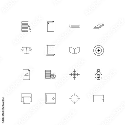 Banking, Finance And Money simple linear icons set. Outlined vector icons © Birgul