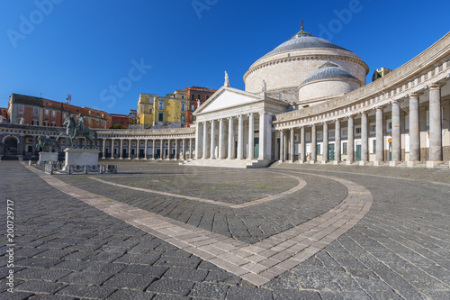  San Francesco di Paola Church Piazza Plebiscito in Naples, Campania, Italy. photo