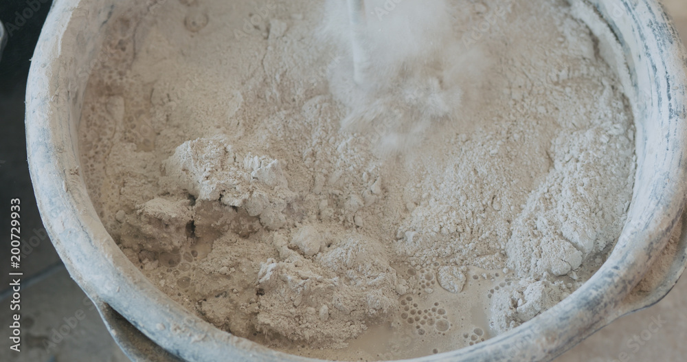 mixing concrete plaster with electric mixer mixing concrete plaster with electric mixer