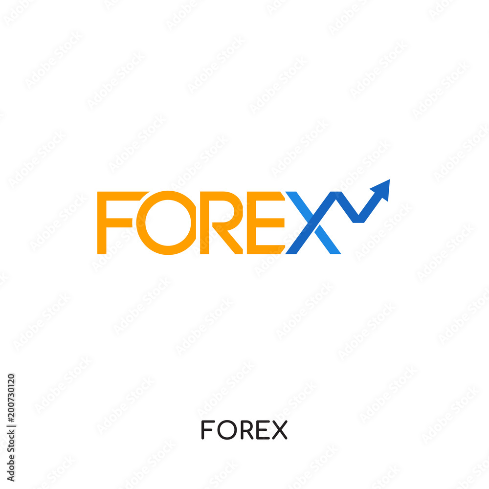 logo forex isolated on white background for your web, mobile and app design