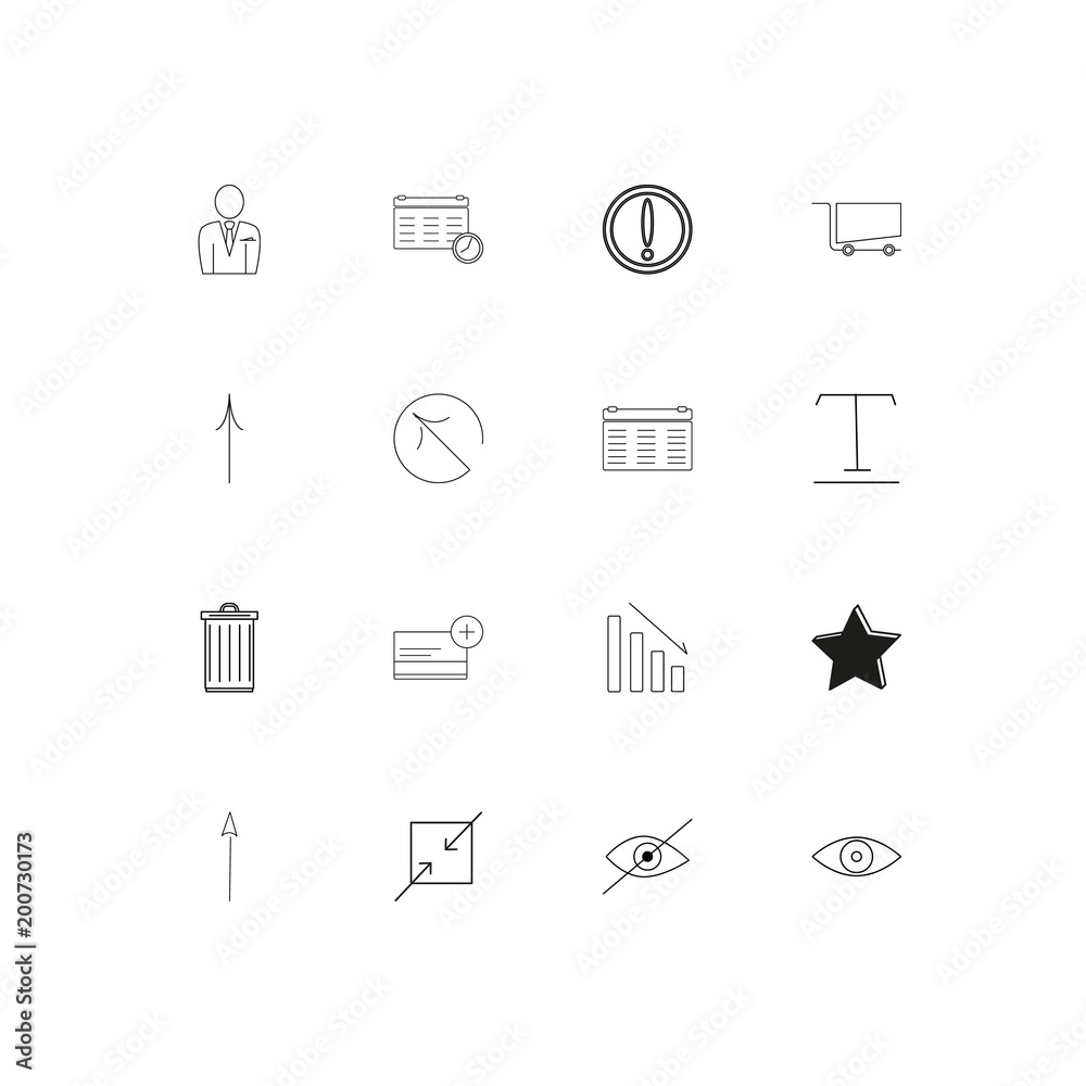Interface simple linear icons set. Outlined vector icons Interface simple linear icons set. Outlined vector icons