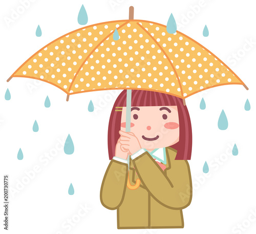 傘を差す女の子