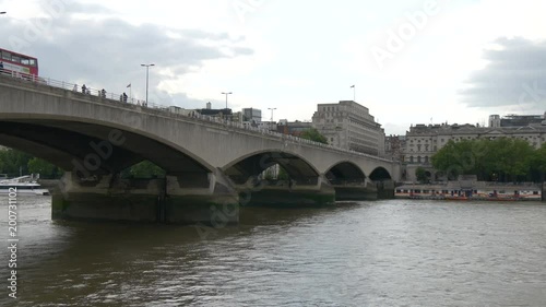 The Waterloo Bridge over River Thames photo