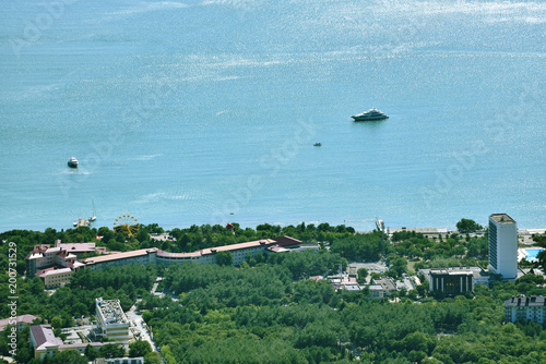 The city of Gelendzhik and its bay from the height of the mountains