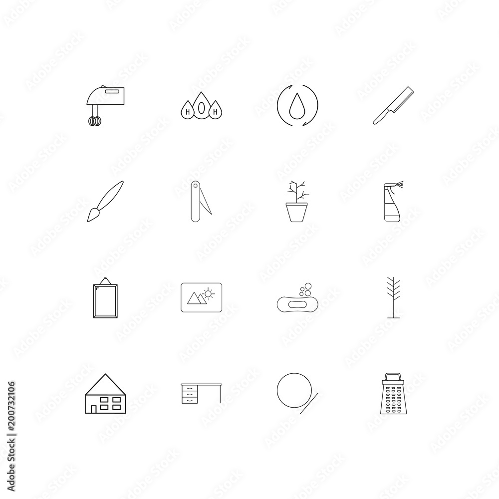 Home Appliances And Equipment simple linear icons set. Outlined vector icons Home Appliances And Equipment simple linear icons set. Outlined vector icons