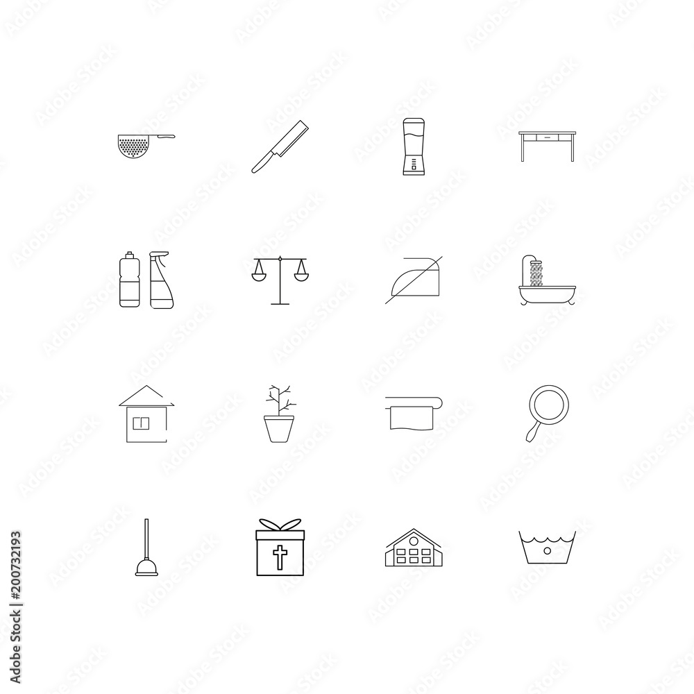 Home Appliances And Equipment simple linear icons set. Outlined vector icons Home Appliances And Equipment simple linear icons set. Outlined vector icons