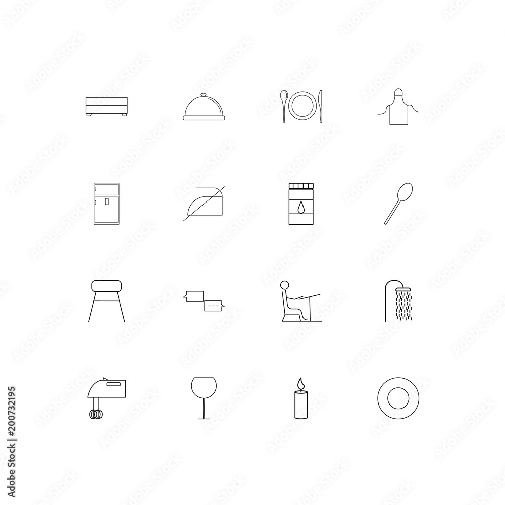 Home Appliances And Equipment simple linear icons set. Outlined vector icons Home Appliances And Equipment simple linear icons set. Outlined vector icons