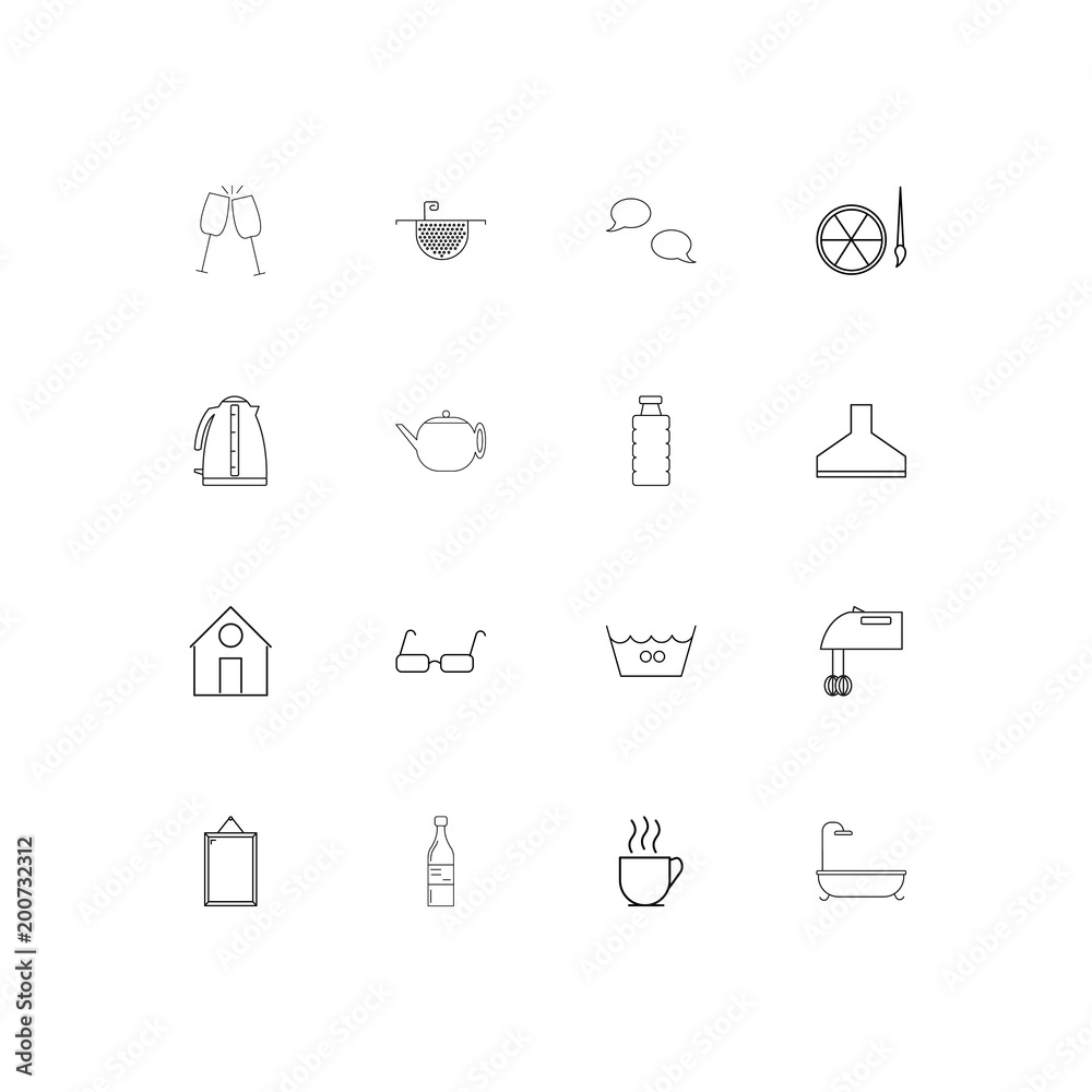 Home Appliances And Equipment simple linear icons set. Outlined vector icons Home Appliances And Equipment simple linear icons set. Outlined vector icons