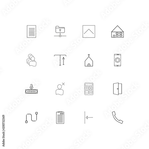 Web And Text simple linear icons set. Outlined vector icons
