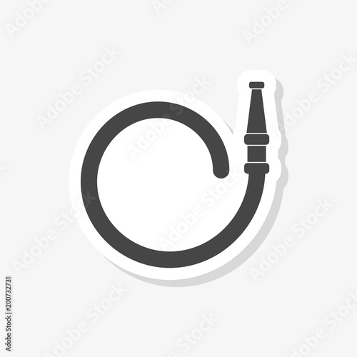 Fire station sticker, Fire Service sign, simple vector icon