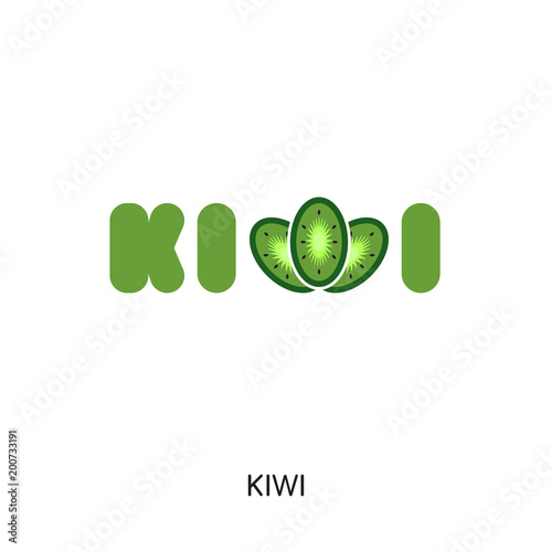 kiwi logo isolated on white background for your web, mobile and app design