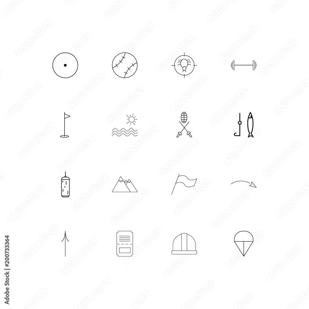 Sport Fitness And Recreation simple linear icons set. Outlined vector icons Sport Fitness And Recreation simple linear icons set. Outlined vector icons