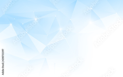 Abstract Blue and White Polygonal Mosaic Background. Template brochure design