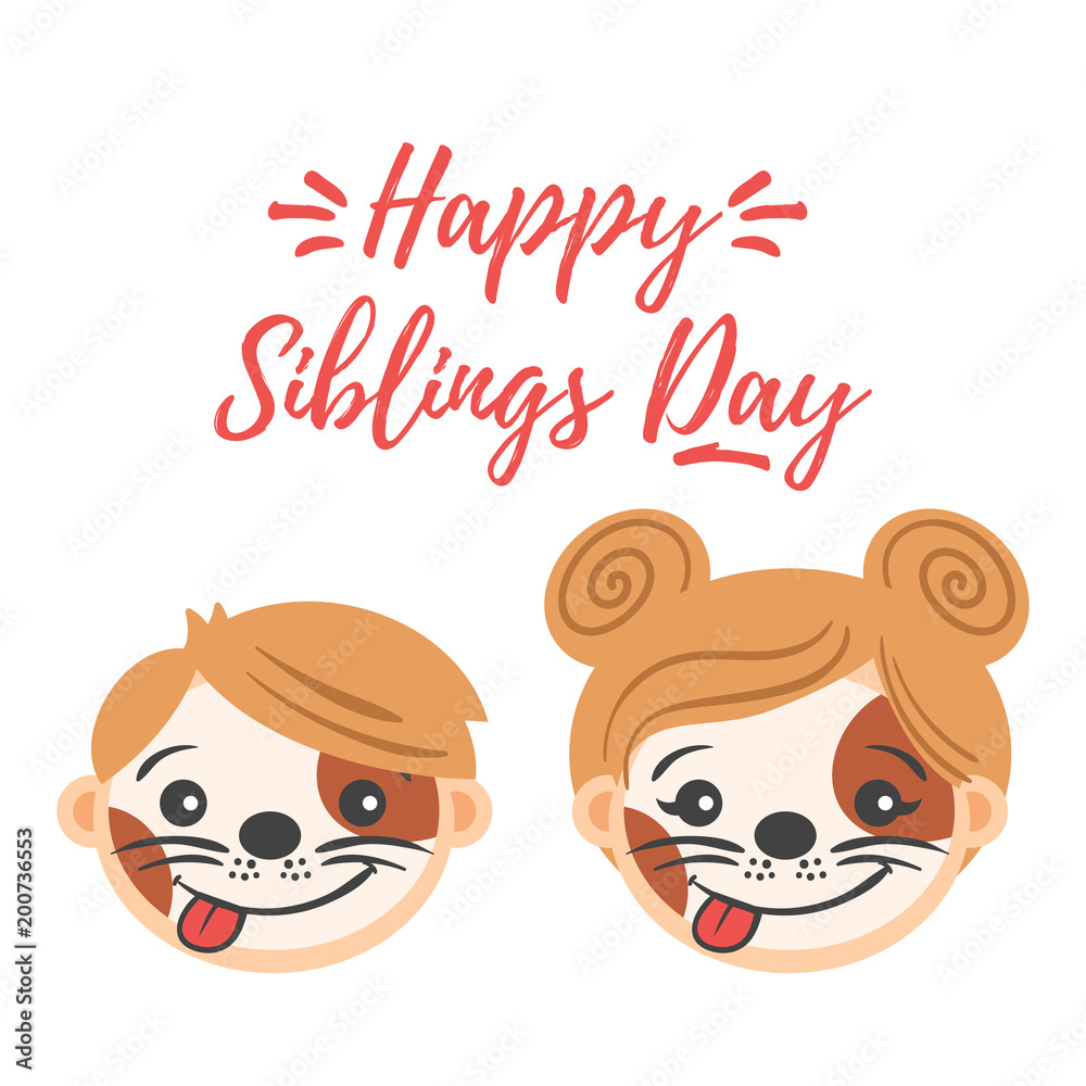 National Siblings Day greeting card