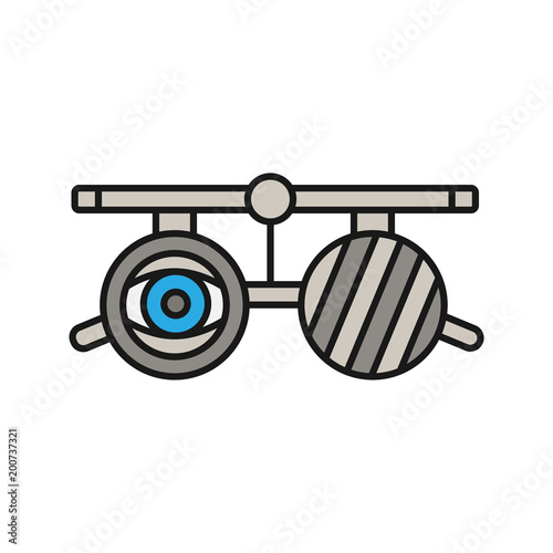 Eye exam glasses color icon