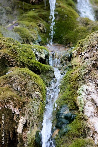 spring water flowing from the mountains