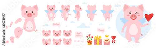 pig character for animation