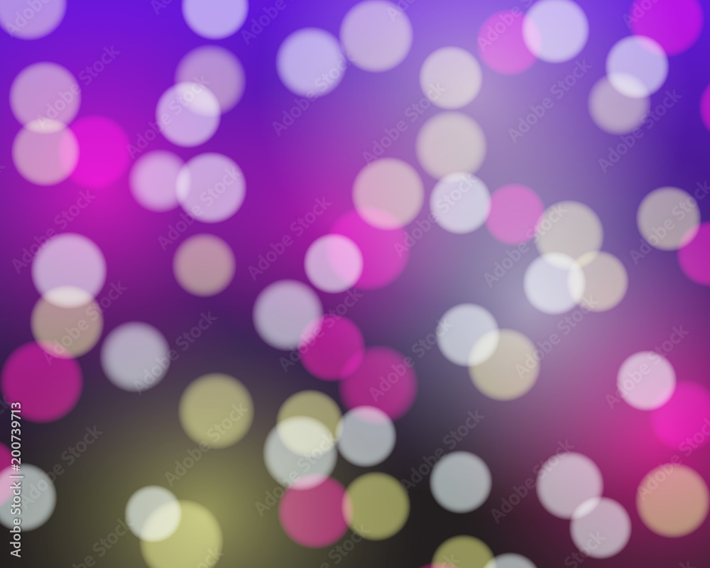 Fototapeta premium Abstract background with white, purple and yellow and pink blurred lights - vector for disco and party concept