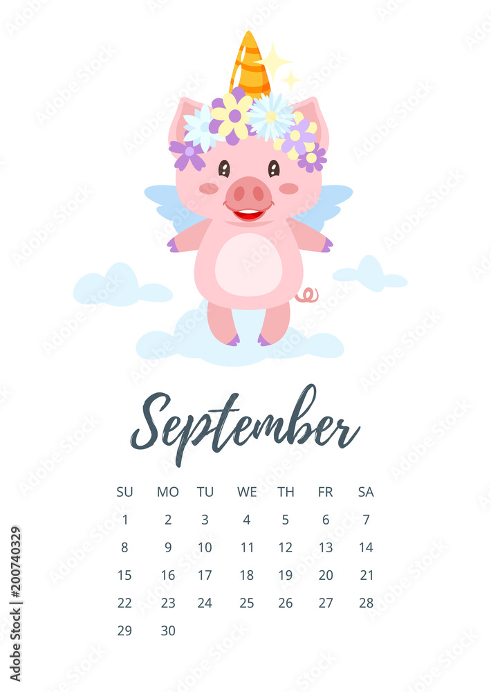 September 2019 year calendar page September 2019 year calendar page