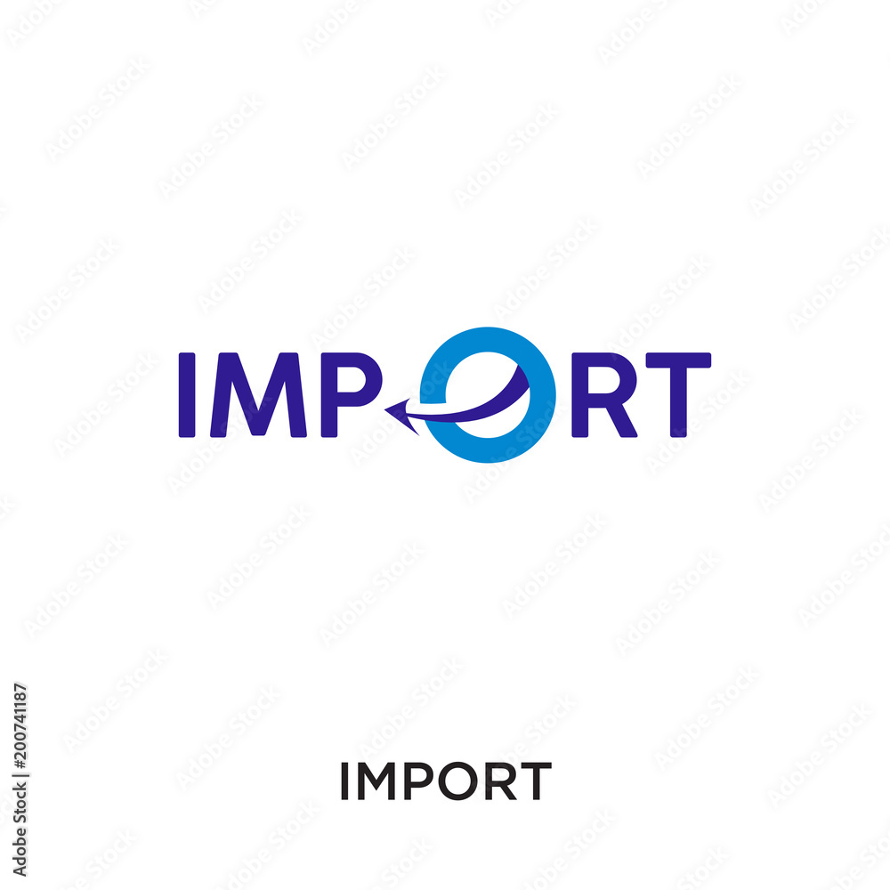 import logo isolated on white background for your web, mobile and app design