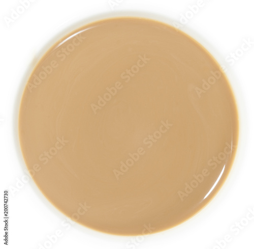 Coffee with milk isolated on white background