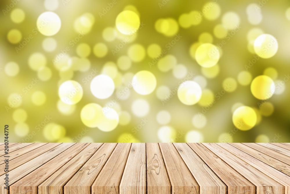 wood table with abstract bokeh background wood table with abstract bokeh background