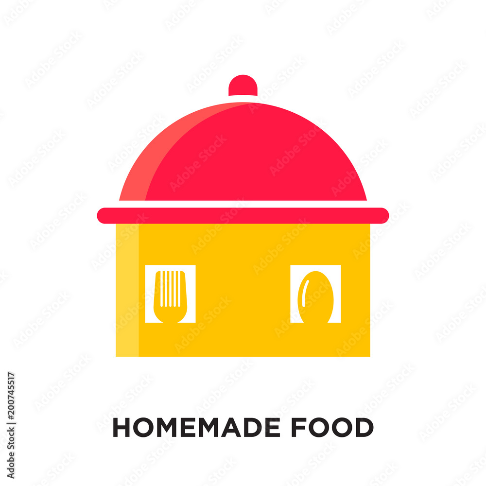 homemade food logo isolated on white background for your web, mobile and app design
