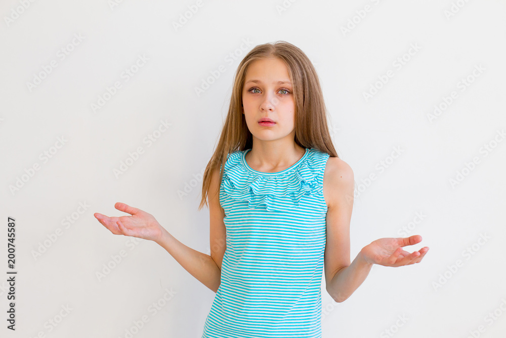 Girl showing emotions Girl showing emotions