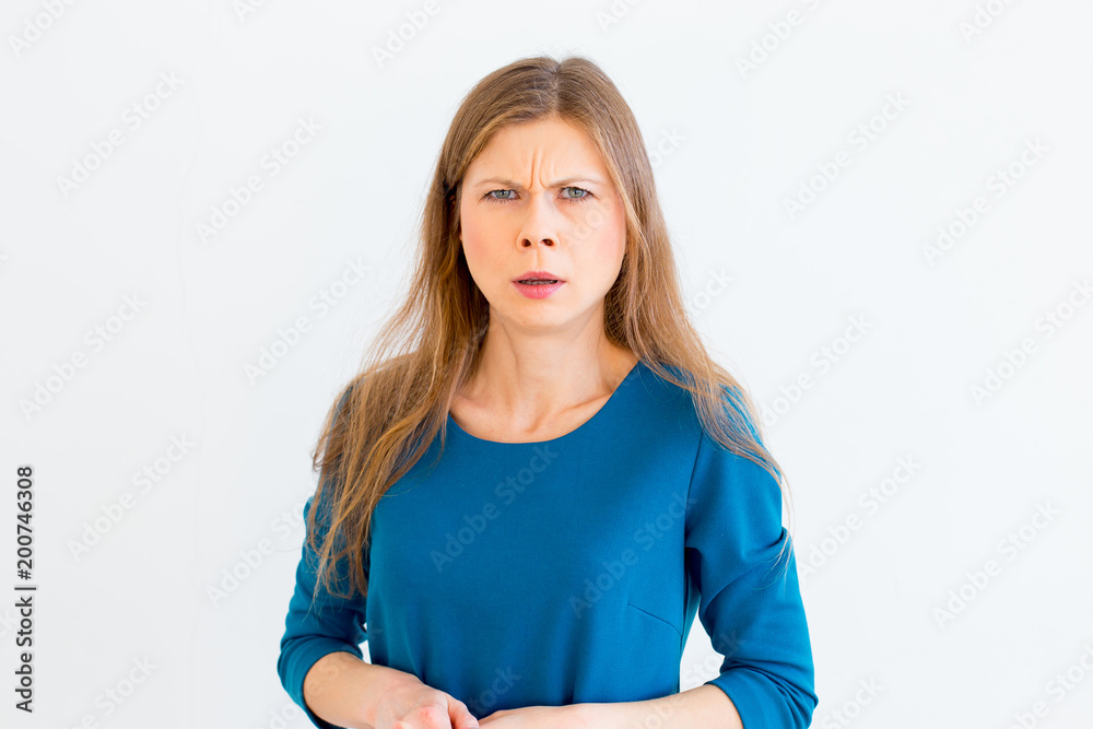 Woman showing emotions Woman showing emotions