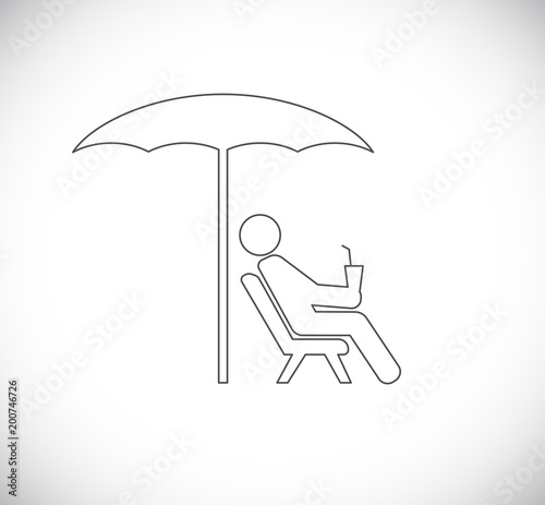 person on sunbed icon