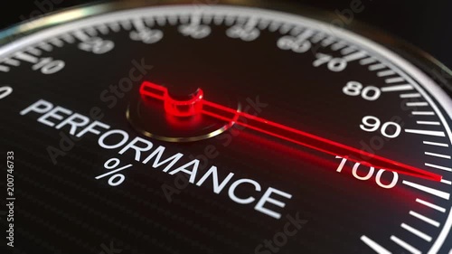 Performance meter or indicator conceptual animation photo